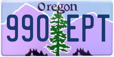 OR license plate 990EPT