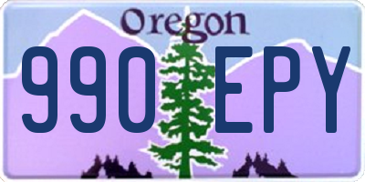 OR license plate 990EPY