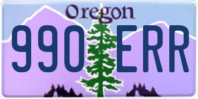 OR license plate 990ERR