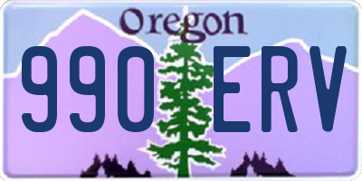 OR license plate 990ERV