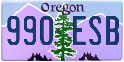 OR license plate 990ESB