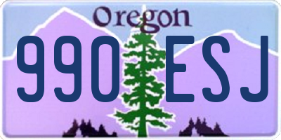 OR license plate 990ESJ