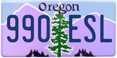 OR license plate 990ESL