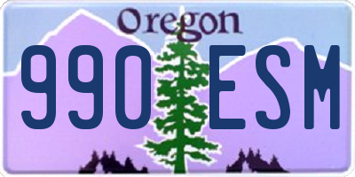 OR license plate 990ESM