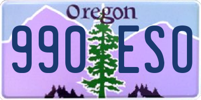 OR license plate 990ESO