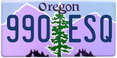 OR license plate 990ESQ