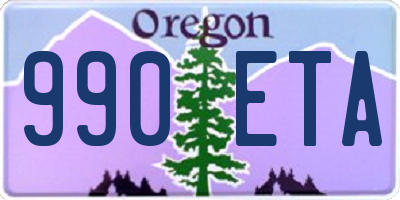 OR license plate 990ETA