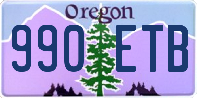 OR license plate 990ETB