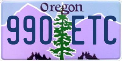 OR license plate 990ETC