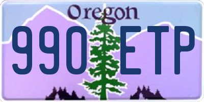 OR license plate 990ETP