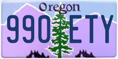 OR license plate 990ETY