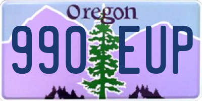 OR license plate 990EUP