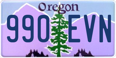 OR license plate 990EVN