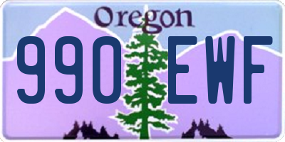 OR license plate 990EWF