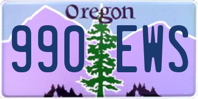 OR license plate 990EWS