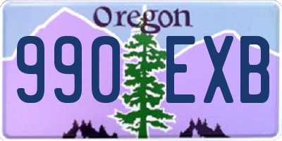 OR license plate 990EXB