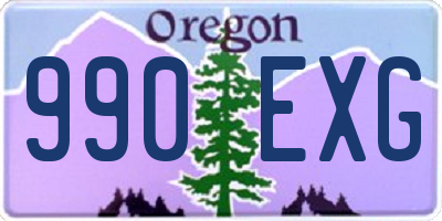 OR license plate 990EXG