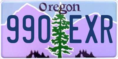 OR license plate 990EXR