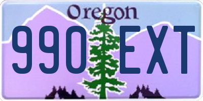 OR license plate 990EXT
