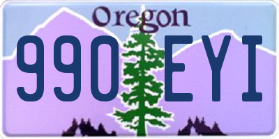 OR license plate 990EYI