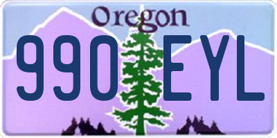 OR license plate 990EYL