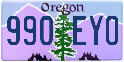 OR license plate 990EYO
