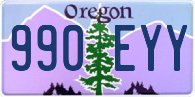 OR license plate 990EYY