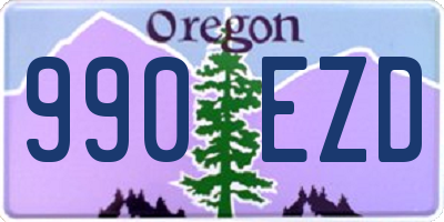 OR license plate 990EZD