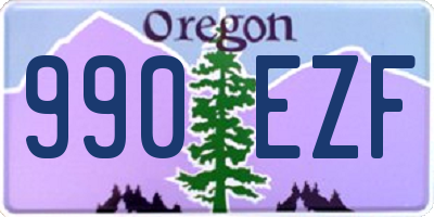 OR license plate 990EZF