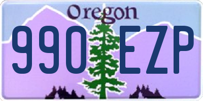 OR license plate 990EZP