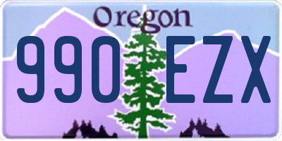 OR license plate 990EZX