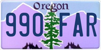 OR license plate 990FAR