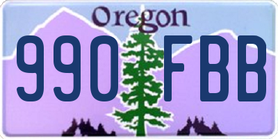 OR license plate 990FBB