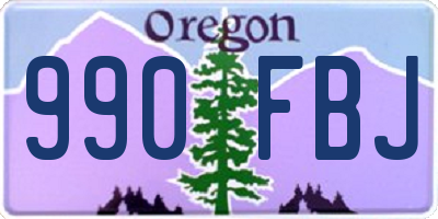 OR license plate 990FBJ