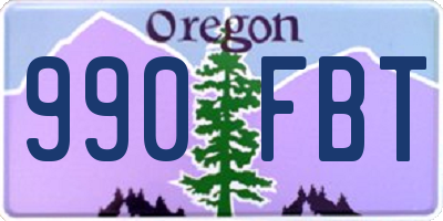 OR license plate 990FBT