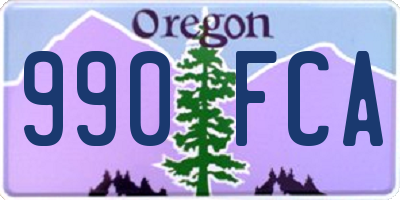 OR license plate 990FCA