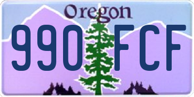 OR license plate 990FCF