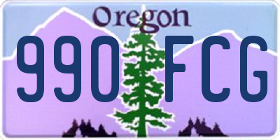 OR license plate 990FCG