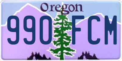 OR license plate 990FCM