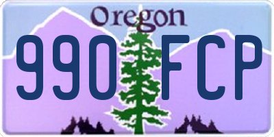 OR license plate 990FCP