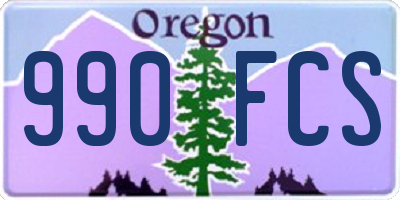 OR license plate 990FCS