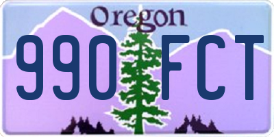 OR license plate 990FCT