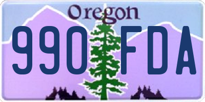 OR license plate 990FDA