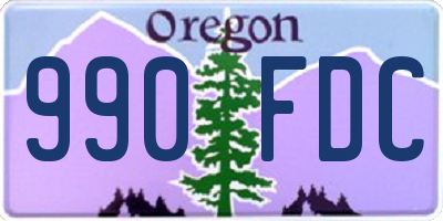 OR license plate 990FDC