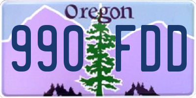 OR license plate 990FDD