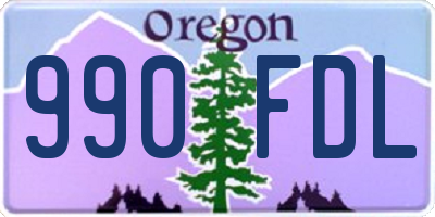 OR license plate 990FDL