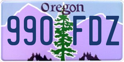 OR license plate 990FDZ