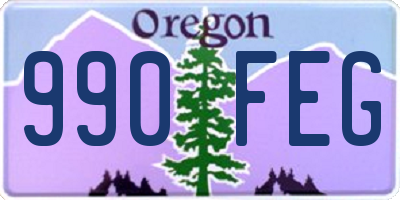 OR license plate 990FEG