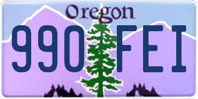 OR license plate 990FEI