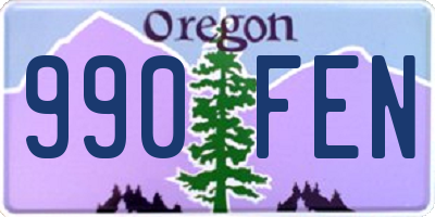 OR license plate 990FEN